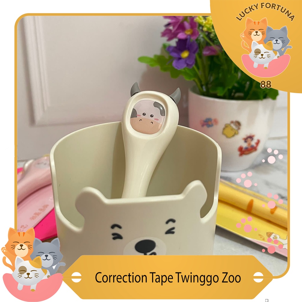 

[LuckyFortuna88] Correction Tape Twinggo Bentuk Panjang zoo Tip-ex Bentuk Panjang zoo tipex Bentuk Panjang zoo lucu murah correction Tape lucu murah perlengkapan kantor lucu murah perlengkapan sekolah alat tulis sekolah alat tulis kantor