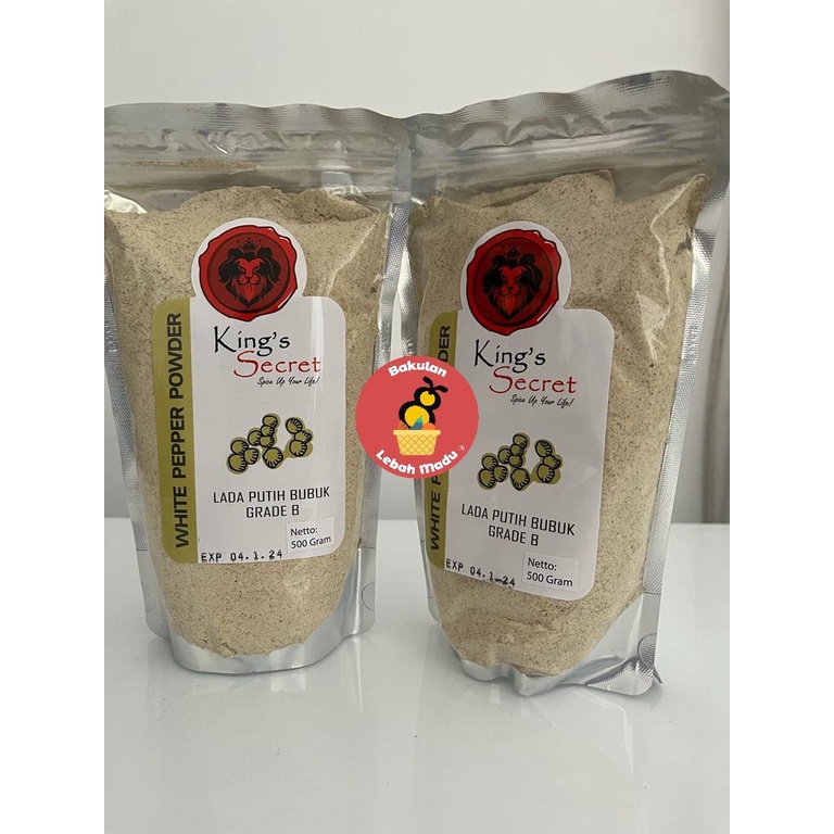 

King's Secret White Pepper Powder (Lada Putih Bubuk) 500 gr