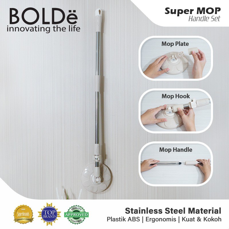 BOLDe Tongkat Pel Gagang Handle Set Super MOP