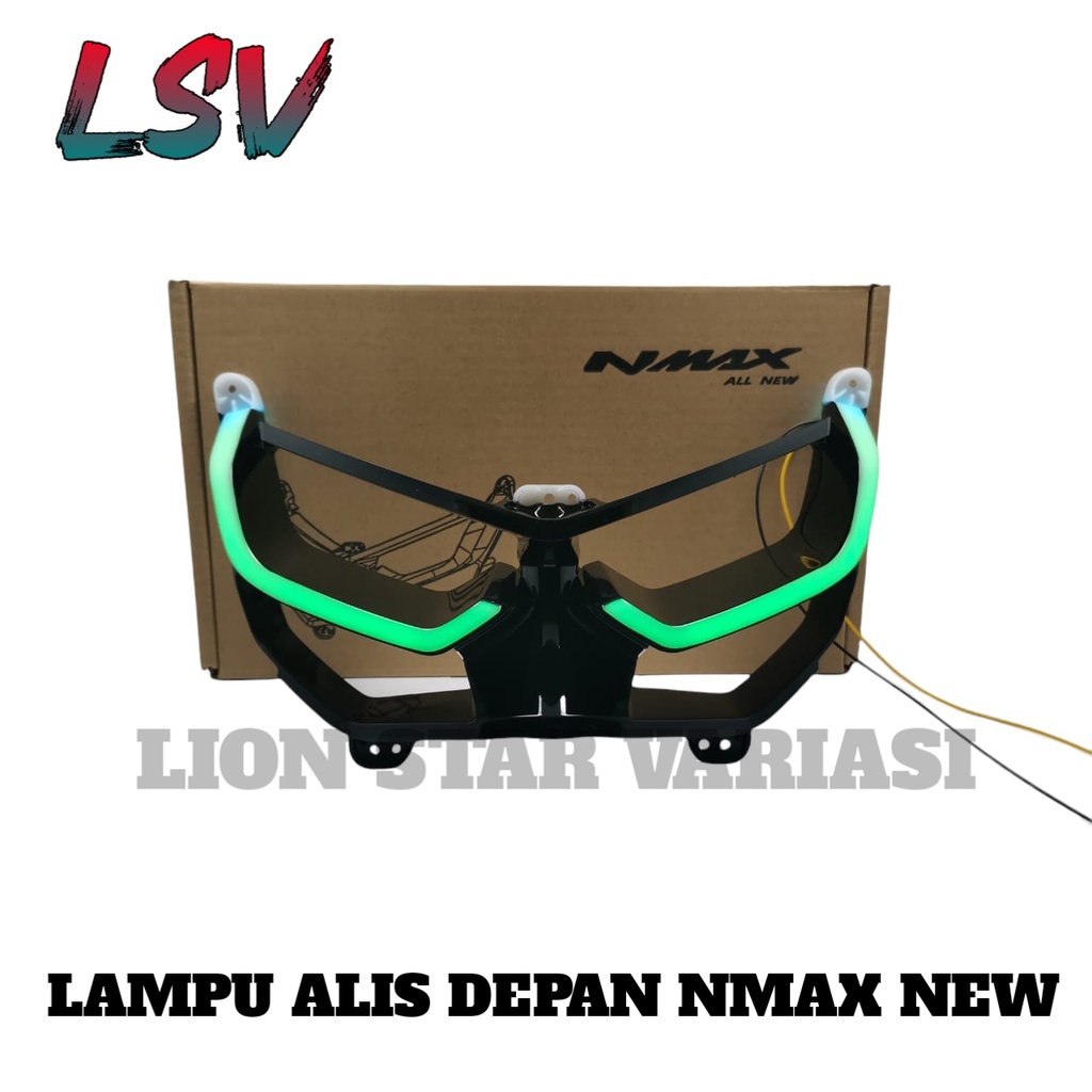 Lampu Alis Depan DRL RGB Nmax New Frame Headlamp Alis Nmax New RGB Plus Magnet Senja Nmax 2020 -2023