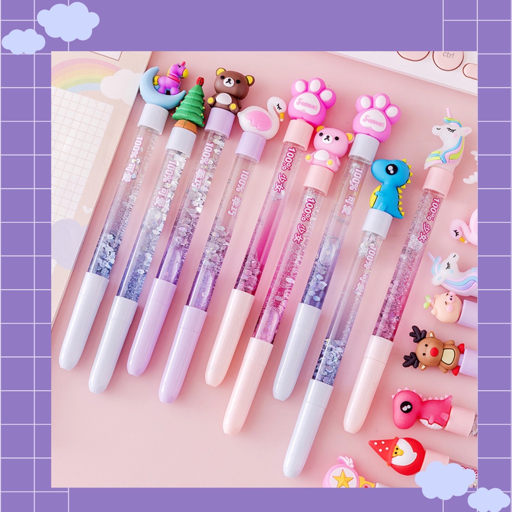 

[JF] Pulpen Glitter Air Dengan karakter lucu & Imut - JT0015