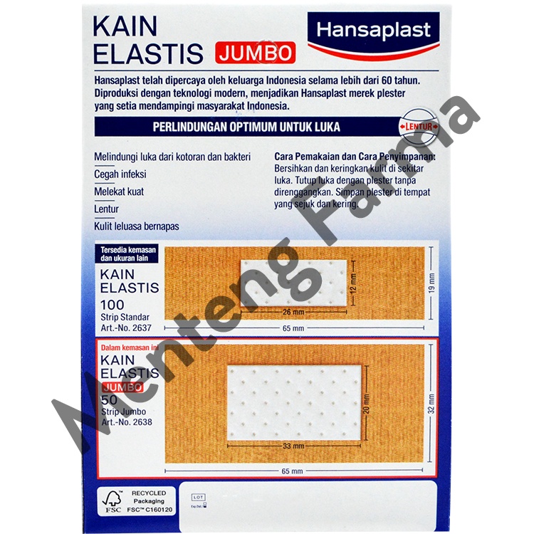 Hansaplast Jumbo - Dus Isi 50 Lembar