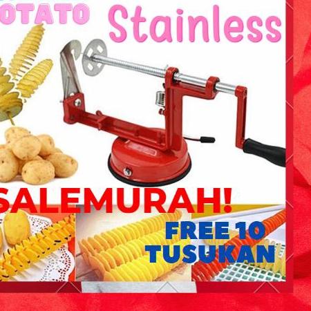 ◌ Spiral Potato Slicer Alat Pemotong Kentang Spiral Kentang Ulir ✧