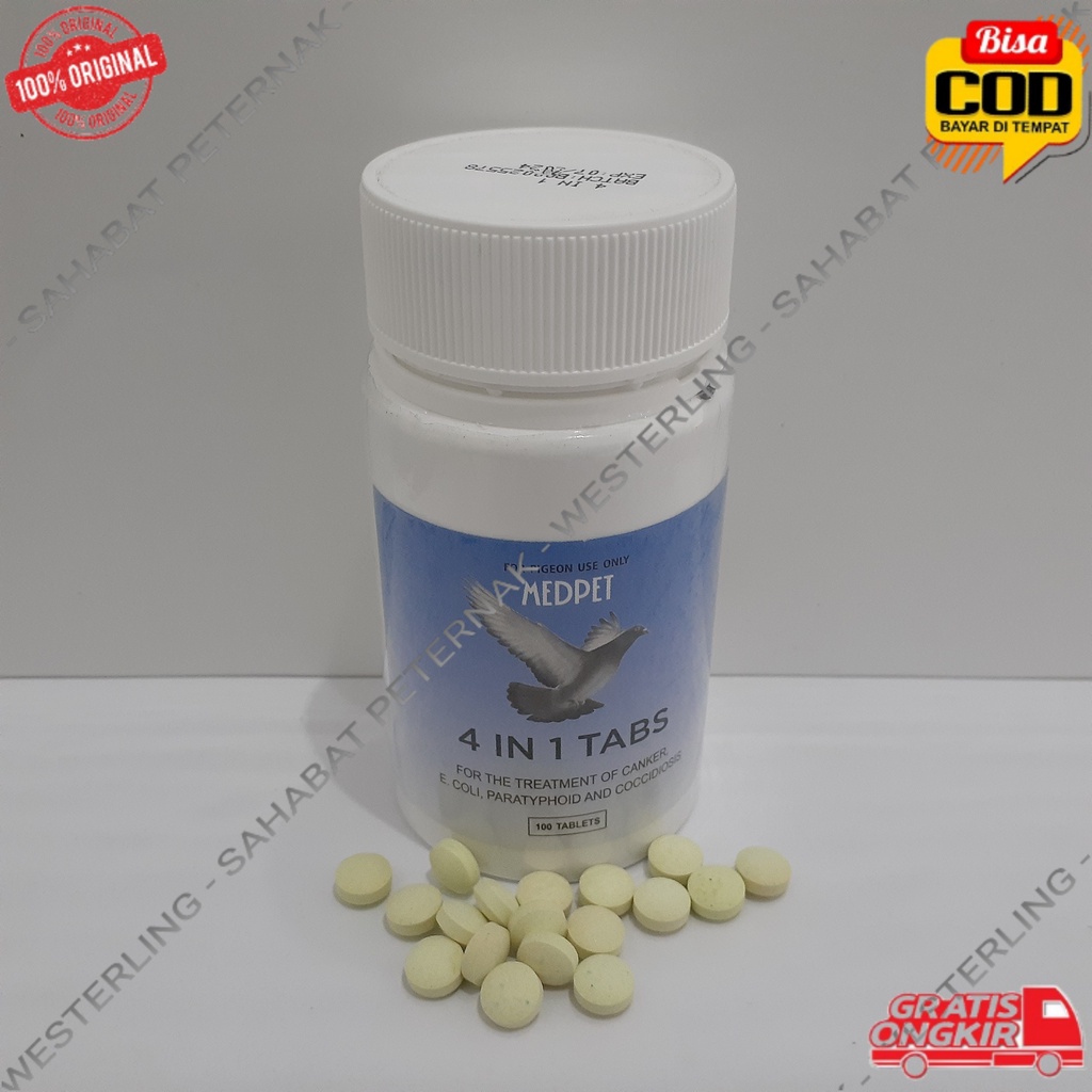 MEDPET 4 IN 1 ORIGINAL OBAT MERPATI JUAL PER BUTIR