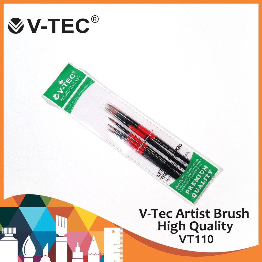 

V-Tec Brushes VT110/5 Premium Class / Kuas Lukis VTec / Kuas Lukis / V-Tec VT100/5 / VTEC