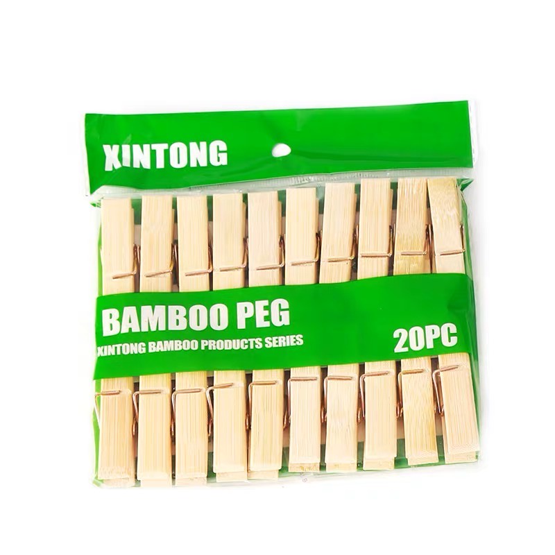 Natural bamboo peg / Jepitan Jemuran Bamboo (isi 20pcs)