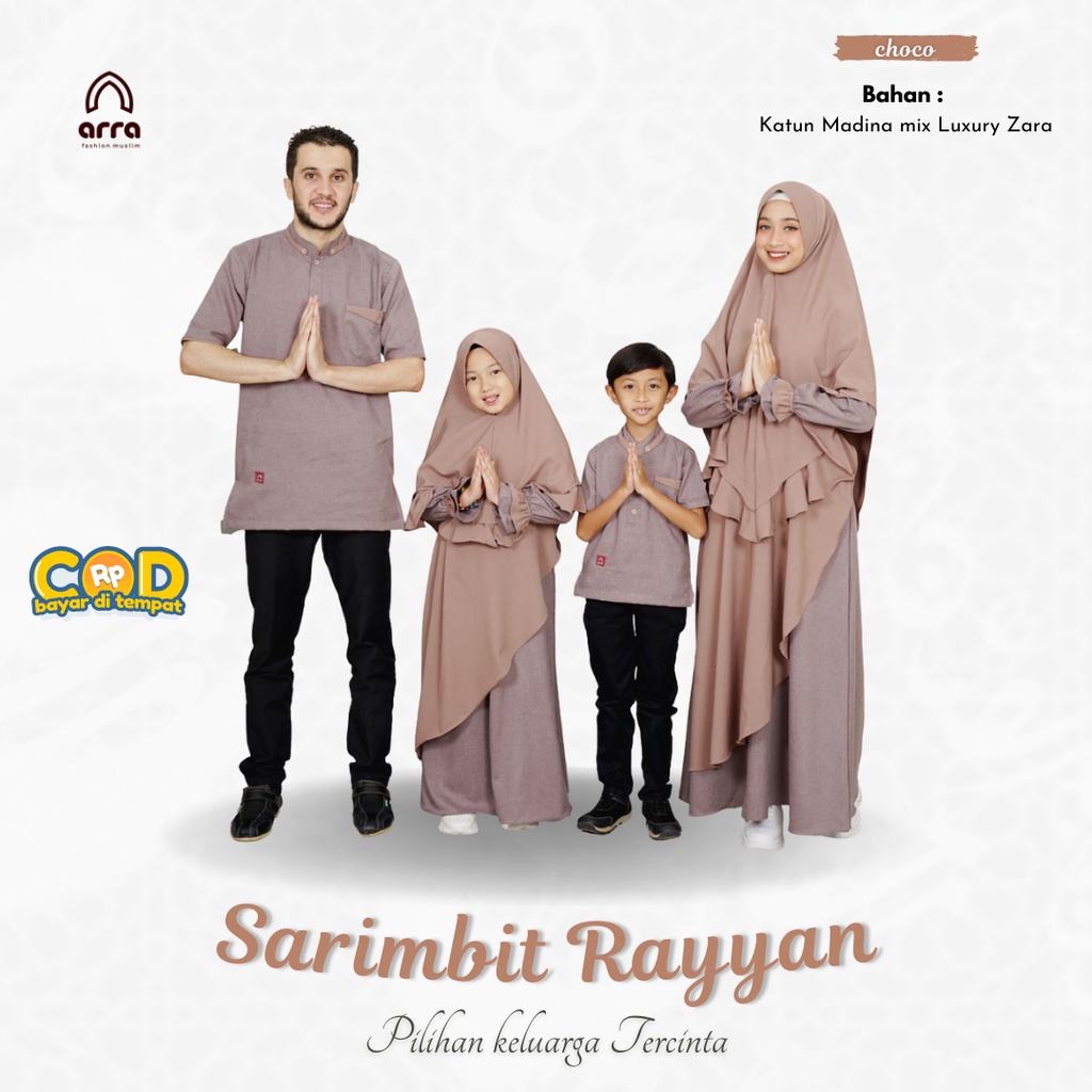 Baju Muslim Couple Keluarga Sarimbit ARRA Rayyan Choco