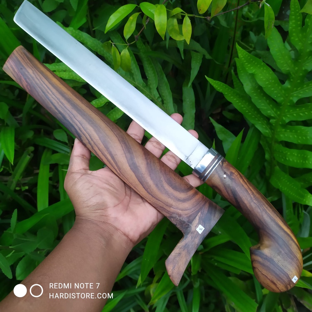 Pisau Sembelih Per Jeep Willys 30 cm Asli Warangka Kayu Sonokeling