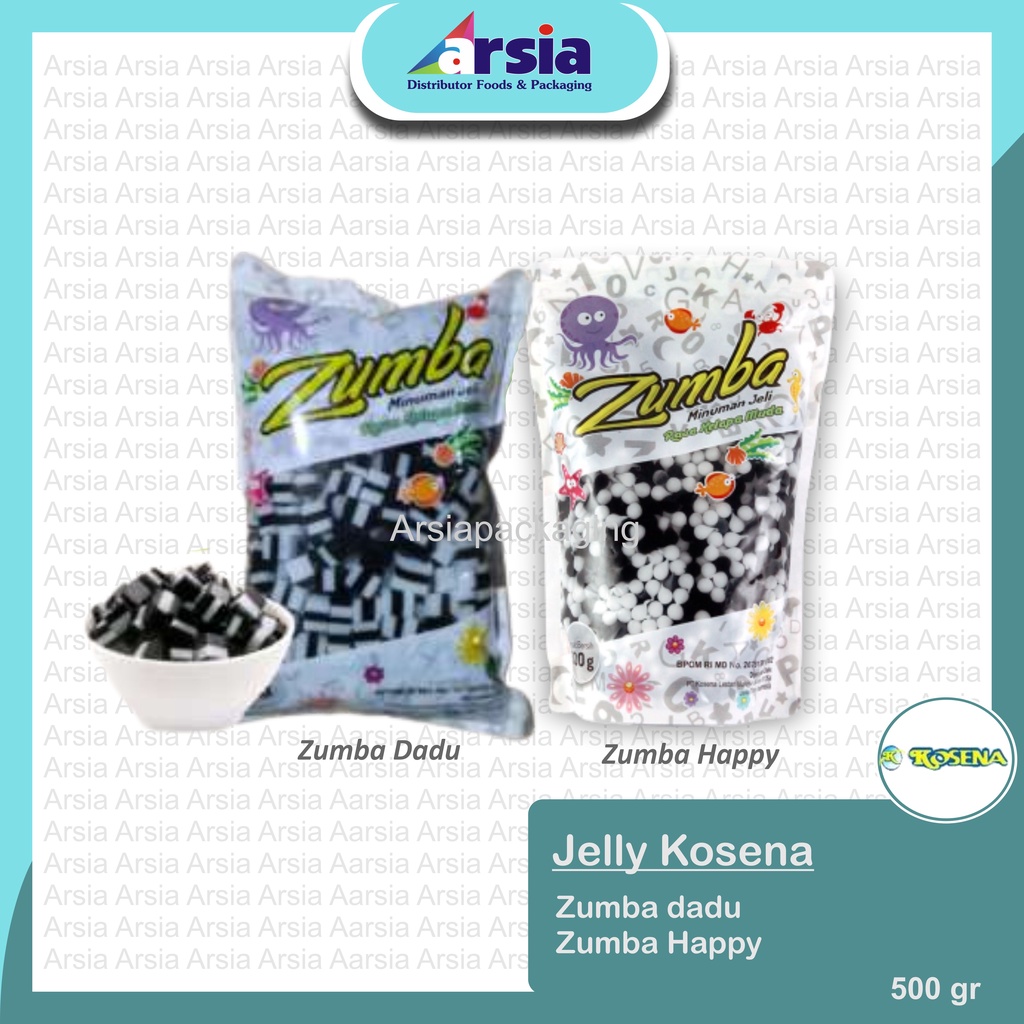 

Jelly Zumba Dadu - Zumba Happy KOSENA - Dadu / Bulat /Bubble - 500 gr / Toping Minuman (arsiapcakging)