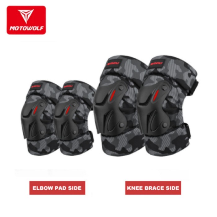 Terlaris Pelindung Siku Tangan Motowolf Elbow Pad Pelindung Lutut Futsal Motor
