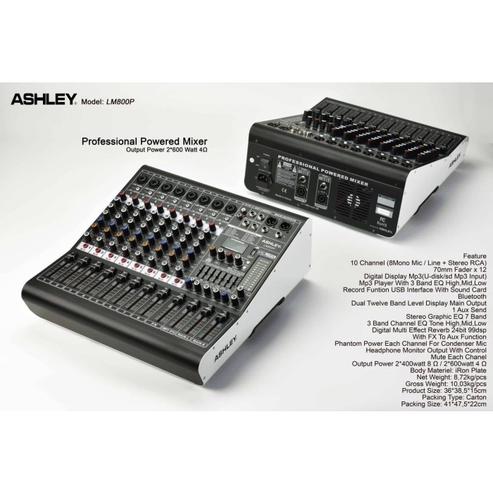 Terlaris Power Mixer Ashley Lm800P Lm 800P Lm800 P Lm 800 P Original Ashley