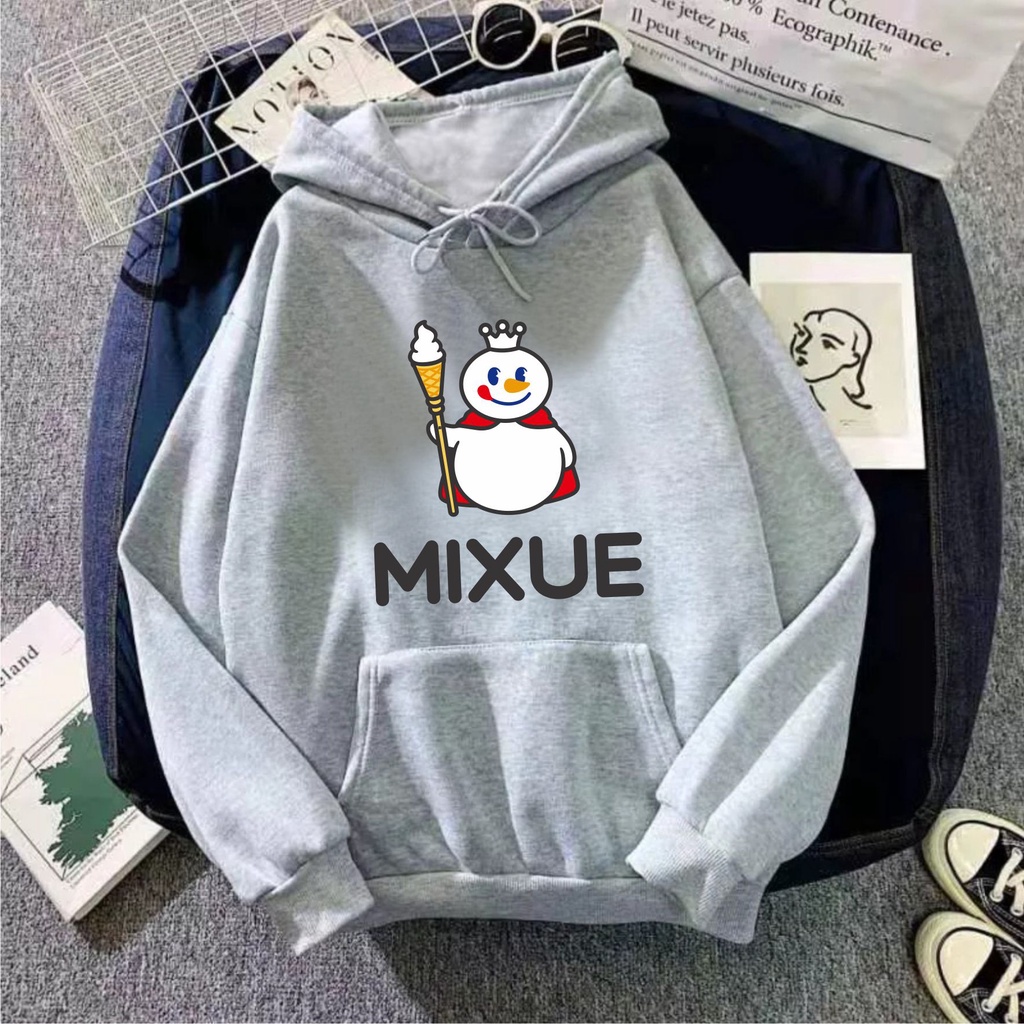 FenishaStore MIXUE ICE CREAM Viral Sweater Hoodie Wanita Size M-L-XL-XXL Bisa Bayar Ditempat COD