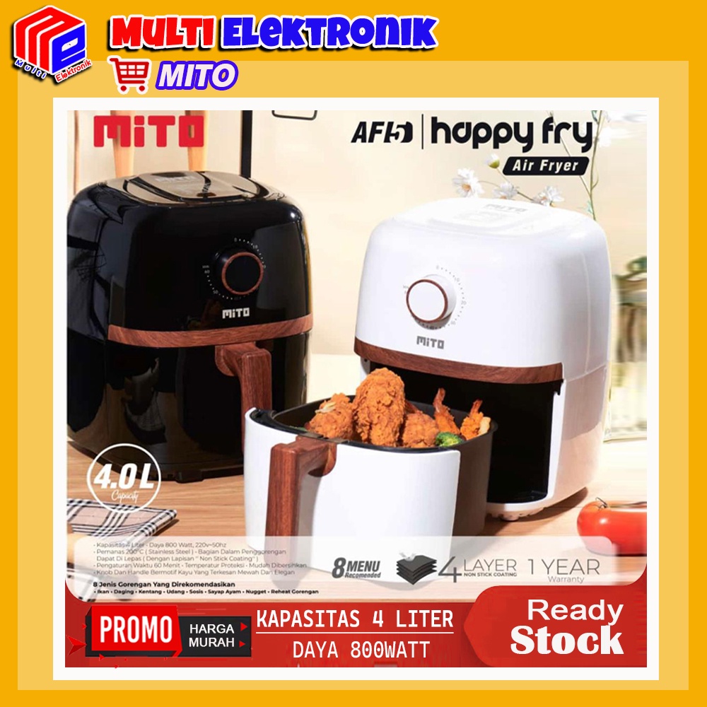 Air Fryer Mito AF5 / AF 5 / AF-5 Happy Fry Mito Wood Series - Menggoreng tanpa Minyak