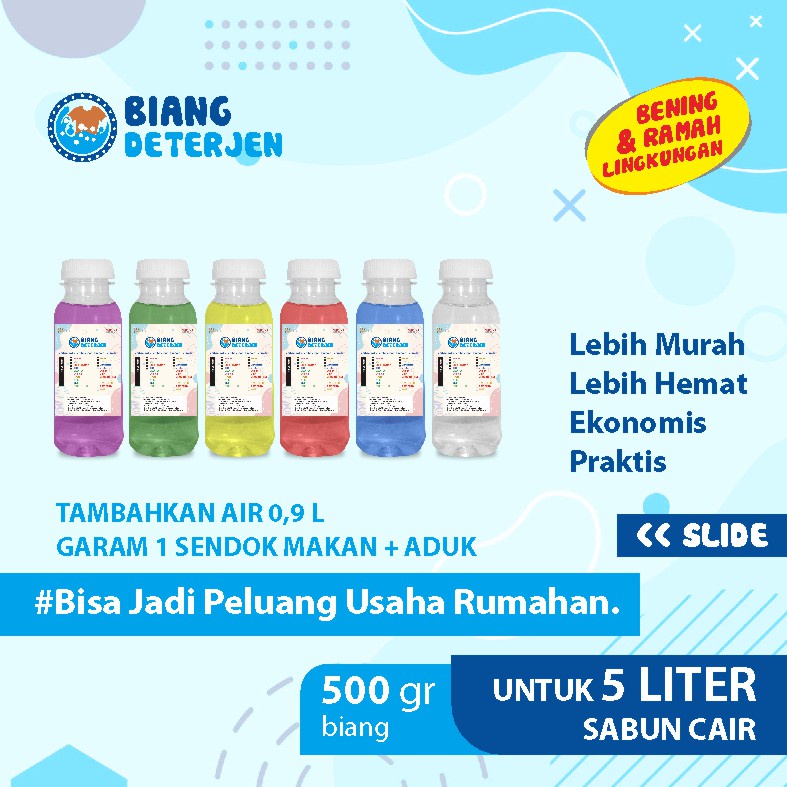 Biang Sabun Deterjen Wangi / Bibit Deterjen Pakaian Aroma Buah Segar Kemasan 100gr