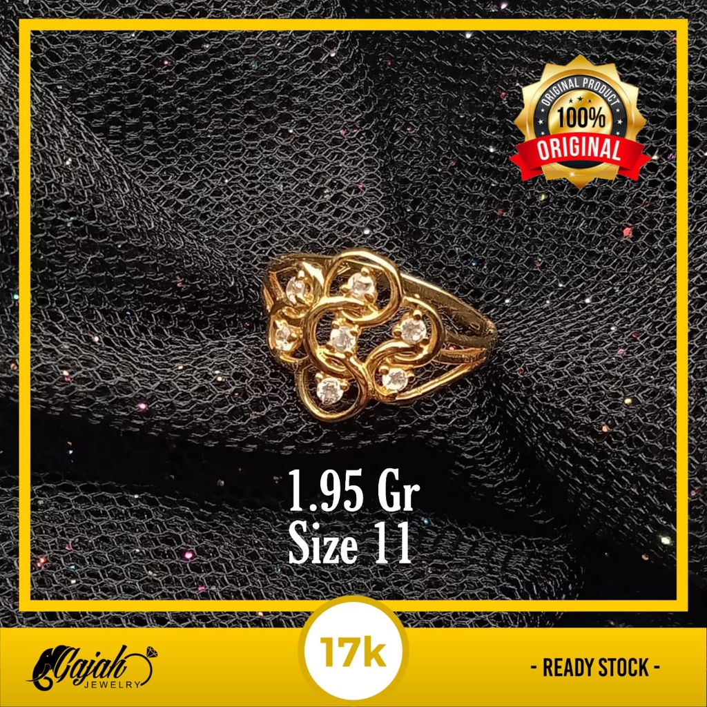 Cincin Emas 17K - 1.95 Gr Kadar 750 - 4424