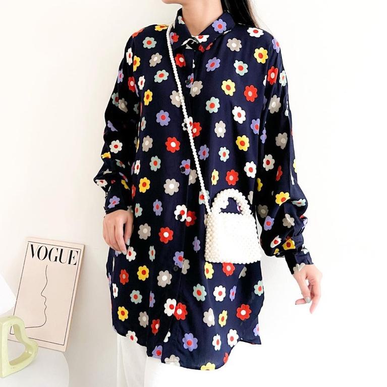 HARGA TERMURAAH TUNIK PATERN RAYON VISCOSE CARIS-DIMNA TUNIK CRINCLE POLOS LONG TUNIK RAYON TERLARIS