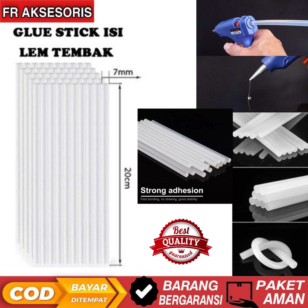 

Isi Lem Tembak Kecil 20cm 7mm Glue Stick Refill Gun Sticks Lem Bening