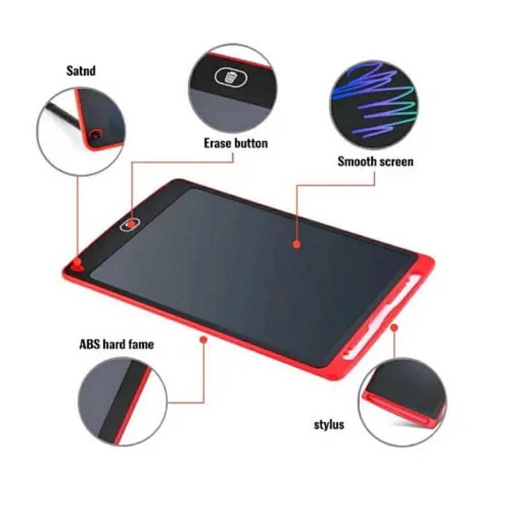 LCD Drawing Writing Tablet Mainan Papan Tulis Hapus Board Digital Pad Edukasi Pen Gambar