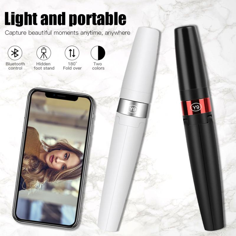 Tripod Bluetooth Y9 Selfie Stick Phone Holder Foldable Wireless Remote Control Tongsis 360° Youtuber Live Broadcast Vlog Multifungsi Selca Monopod