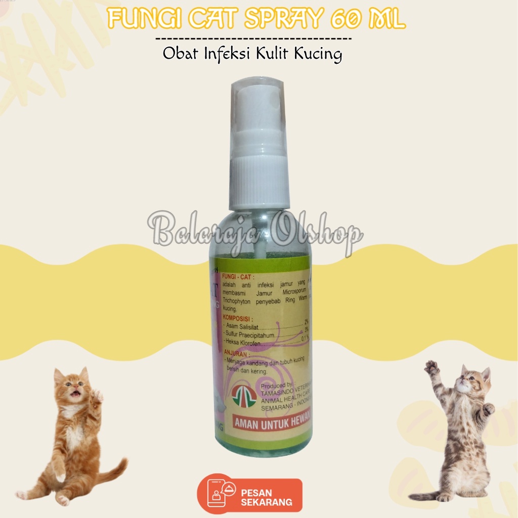 Obat Luka Koreng Infeksi Jamur Scabies Kucing Fungi Cat 60 ml