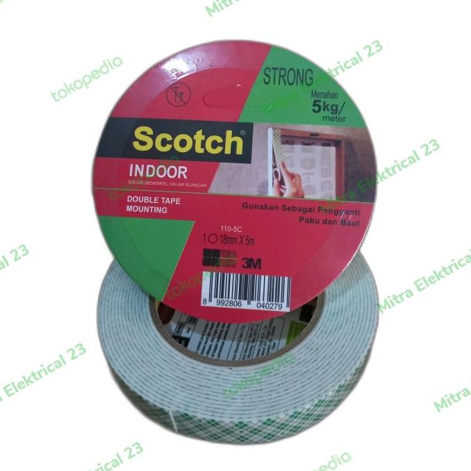 

Scotch Indoor 3M Double Tape Foam Tape Mounting 110-5C 5kg 18mm 5m sal01