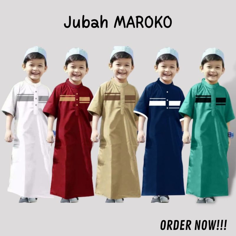 Jubah Anak Maroko free Peci
