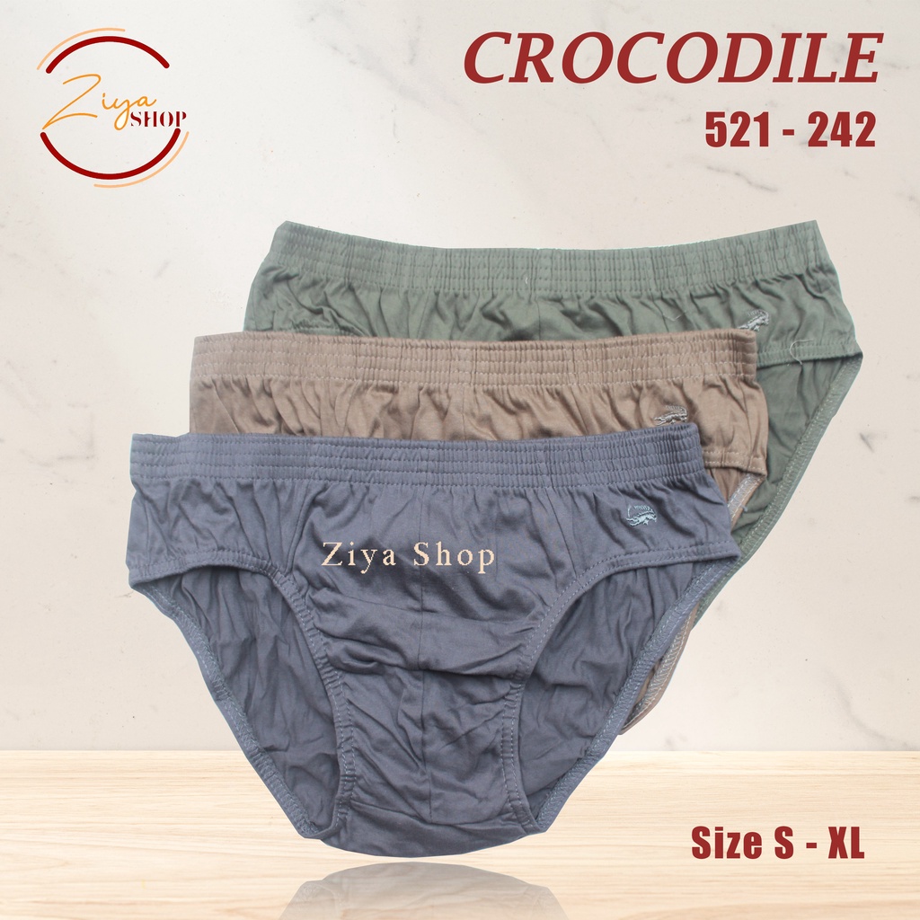 [ 3 pcs ] CD Crocodile 321-242 HIJAU | Celana dalam pria / Cd Crocodile / Cd Pria / Sempak Pria / Cr