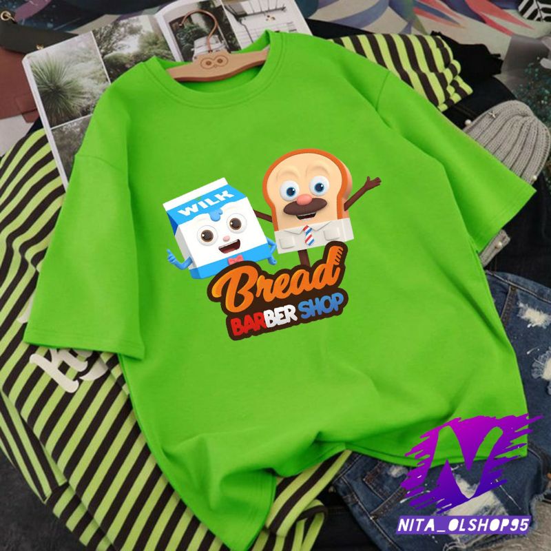 baju anak kaos anak kartun bread barbershop