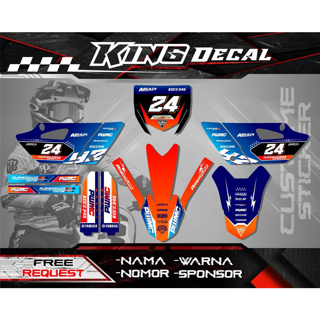 DECAL YZ 85 NEW BEBEK STIKER YZ STIKER GTX DECAL RBT STIKER RBT