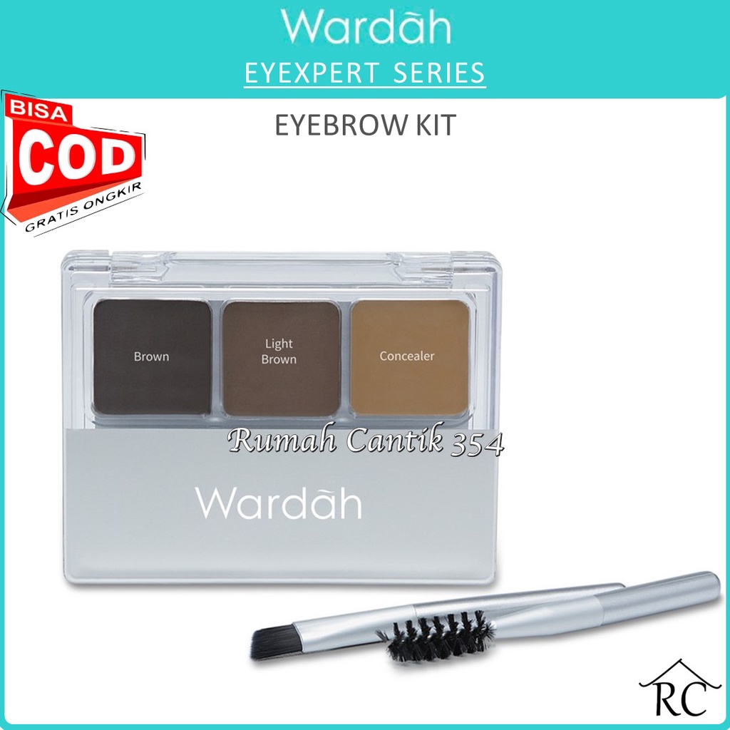 RUMAH CANTIK Wardah EyeXpert Eyebrow Kit - Hasil Tahan Lama (Eyebrow Powder)