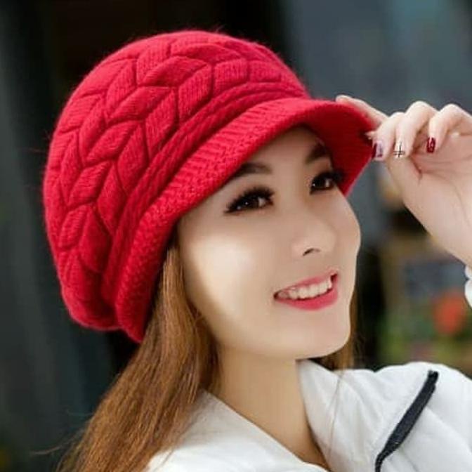 Topi Rajut Korea Topi Kupluk Korea Topi Wanita Korea Musim Dingin hen01