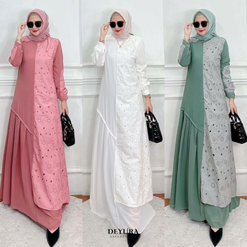 Adzkiya  dress by Deyura premium gamis alody deyura shinbe