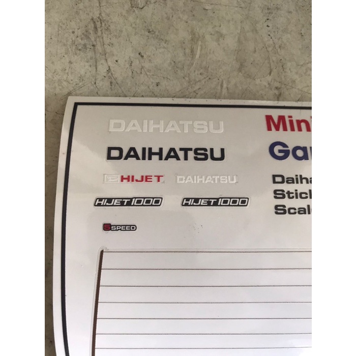 Sticker RC Detailing Daihatsu Hijet WPL D42 ( lavar stores id )