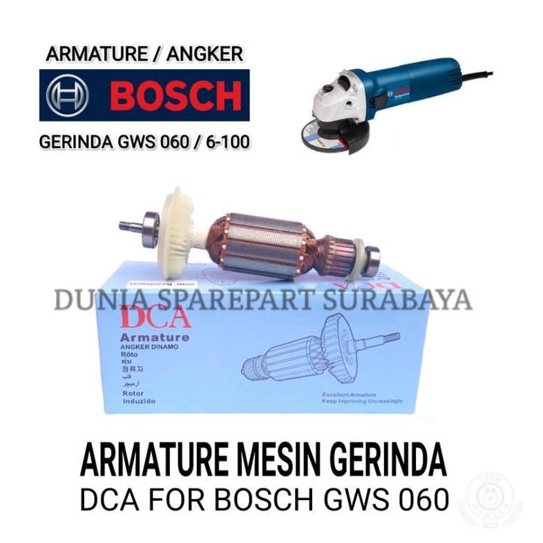 ARMATURE ANGKER MESIN GERINDA BOSCH GWS 060 DCA ORIGINAL PART