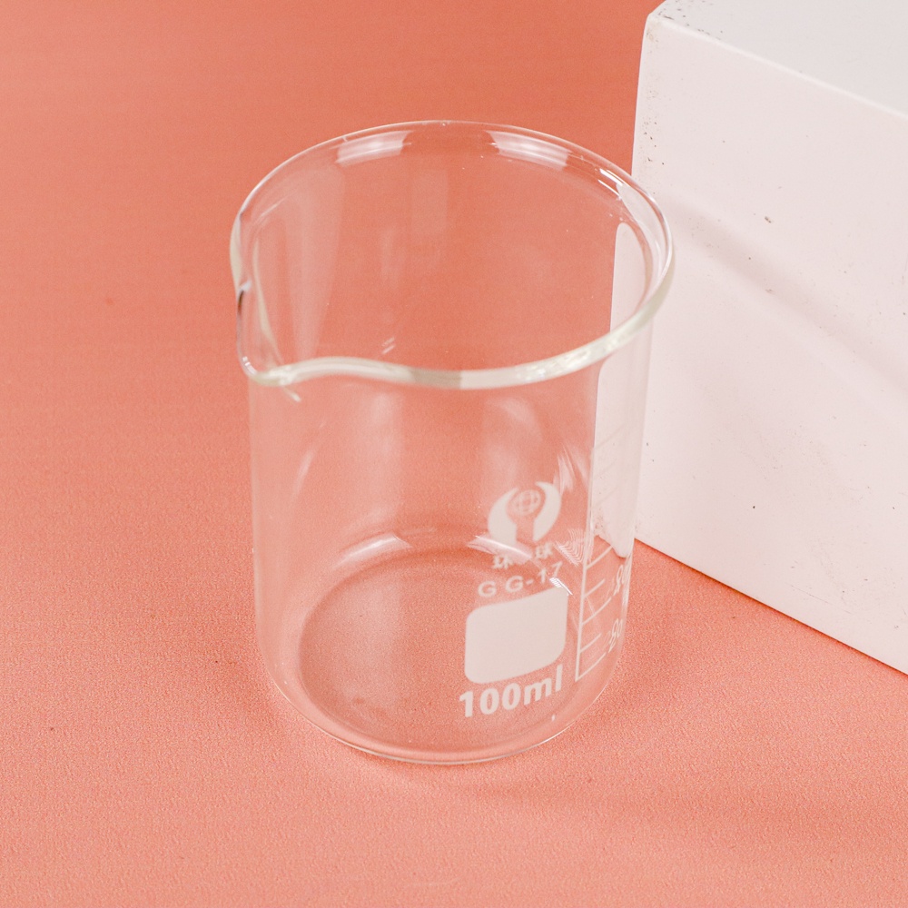 Gelas Ukur Lab Kimia Borosilicate Glass 100 ml - Transparent