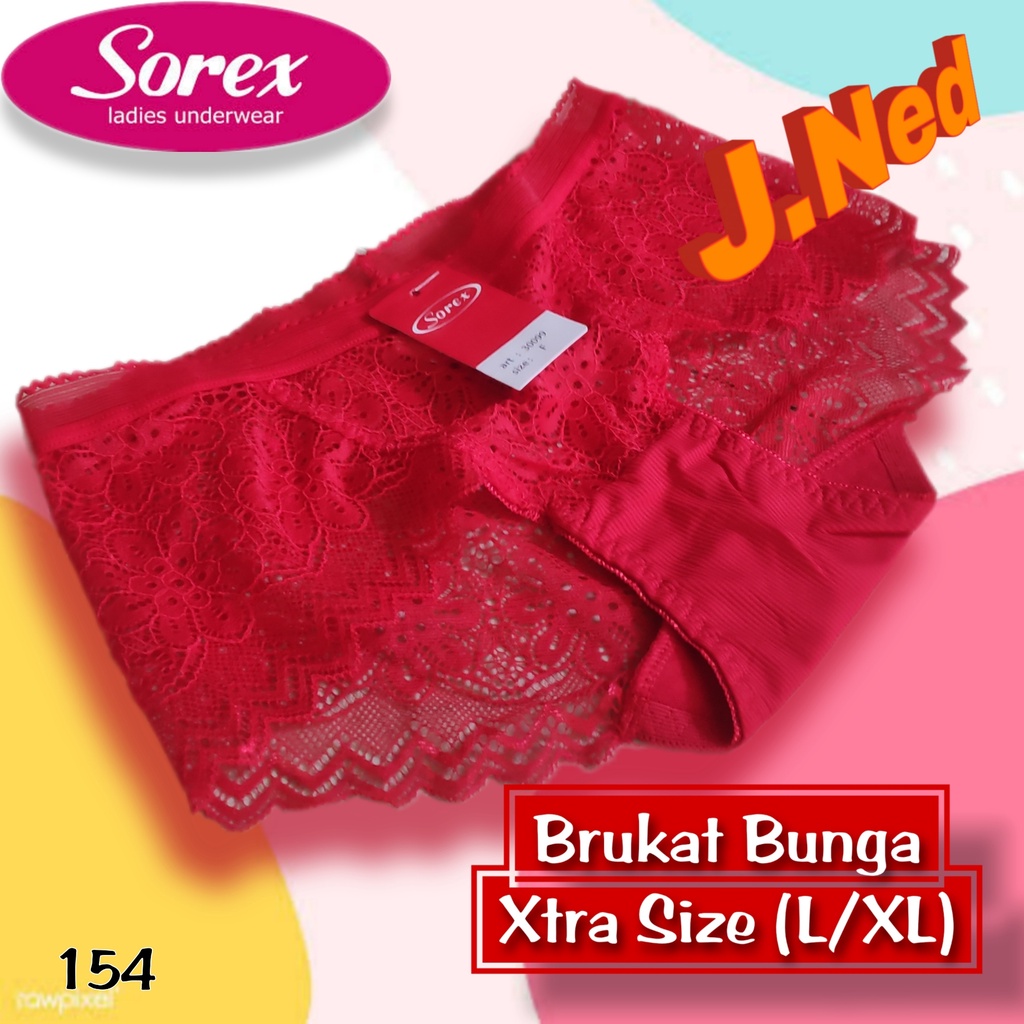 J154 CD WANITA SOREX BRUKAT TRANSPARAN FREE SIZE BESAR SETARA XL