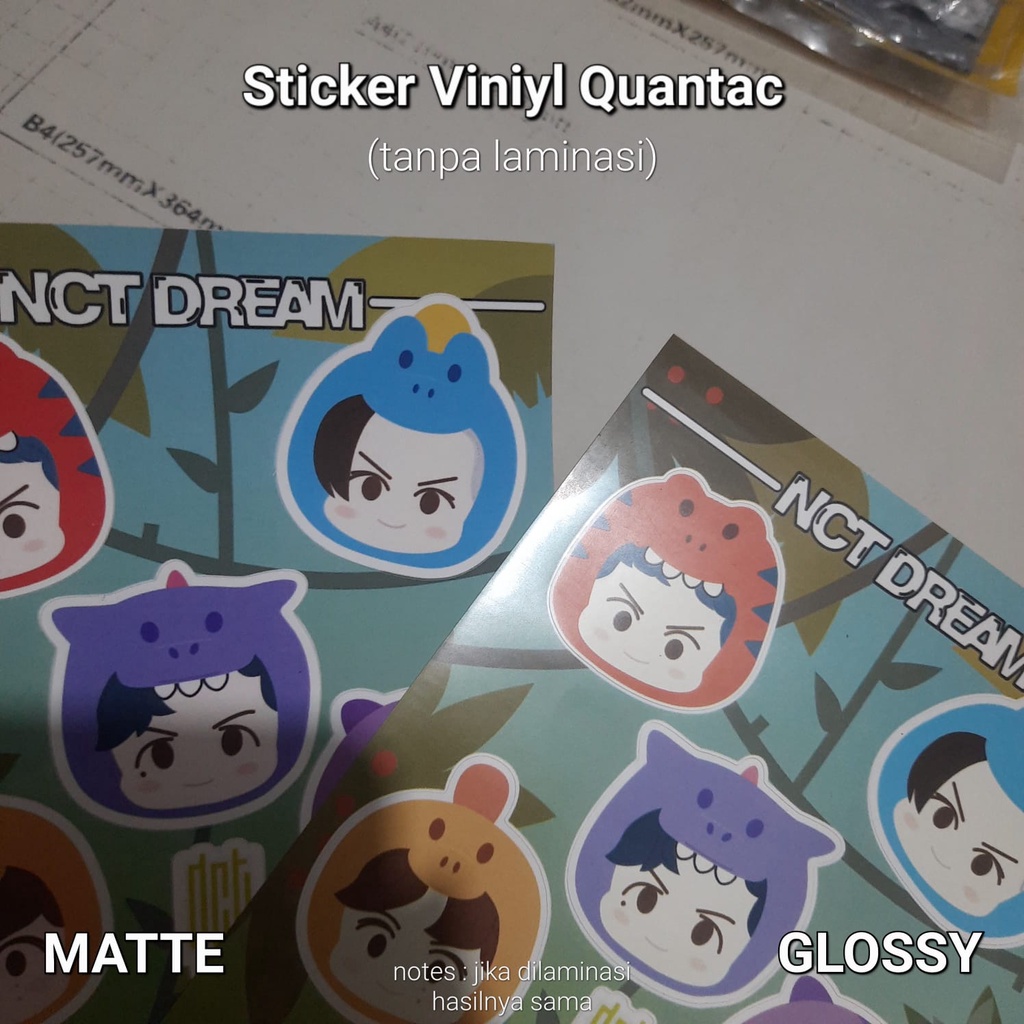 Sticker Custom ukuran A3, A4, A5, A6 (Sticker Label, sticker cutting, sticker deco, kpop, jpop, dll)