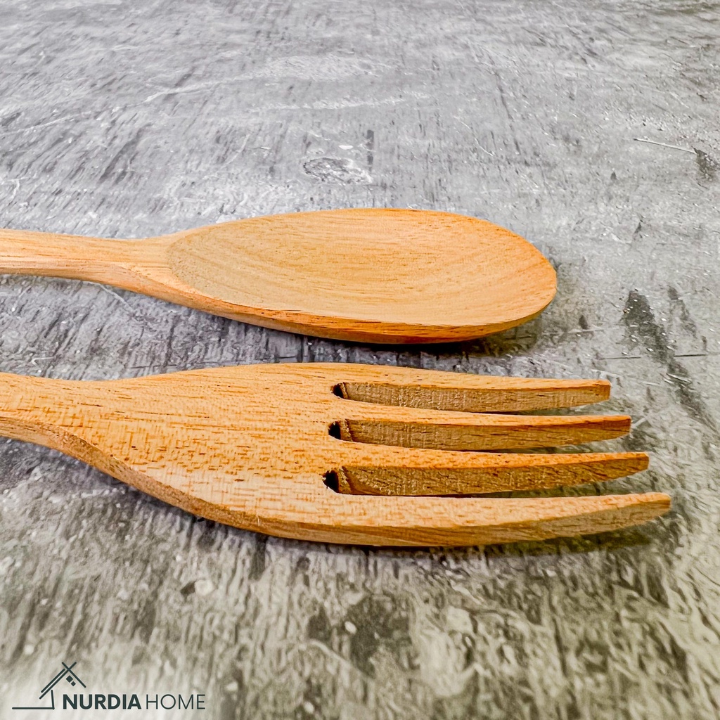Sendok Garpu Kayu (Alat Makan) by Nurdia Home - W02