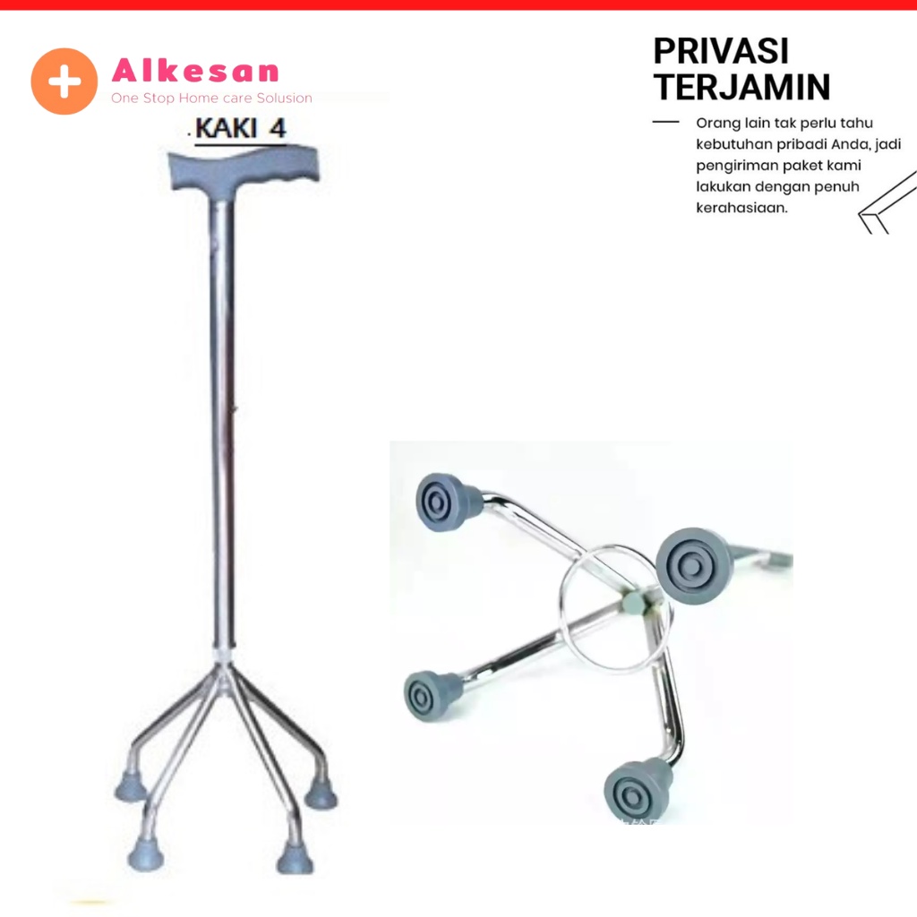 Tongkat Duduk Kursi Lipat Alat Bantu Jalan Dewasa Orang Tua Lansia