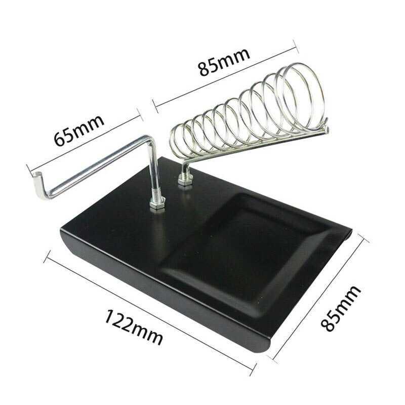 Dudukan Solder Kawat Las Gulung Sponge Soldering Iron Stand Holder - DIY85 - Black