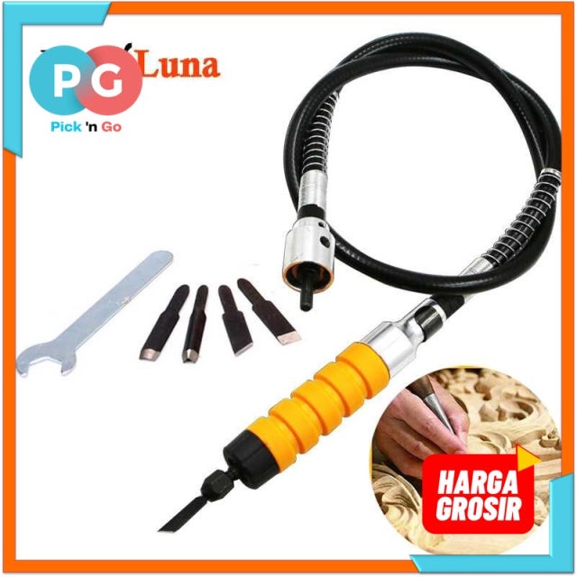 

VamsLuna Alat Ukir Kayu Electric Chisel Wood Carving Tool Set - RI0240 - PGPR