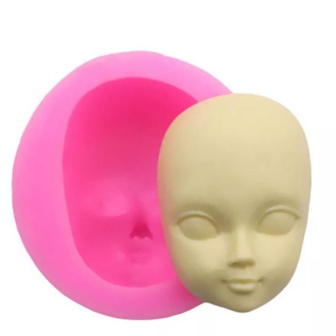 Cetakan kepala wajah orang Silikon Kepala Boneka manusia 3D fondant