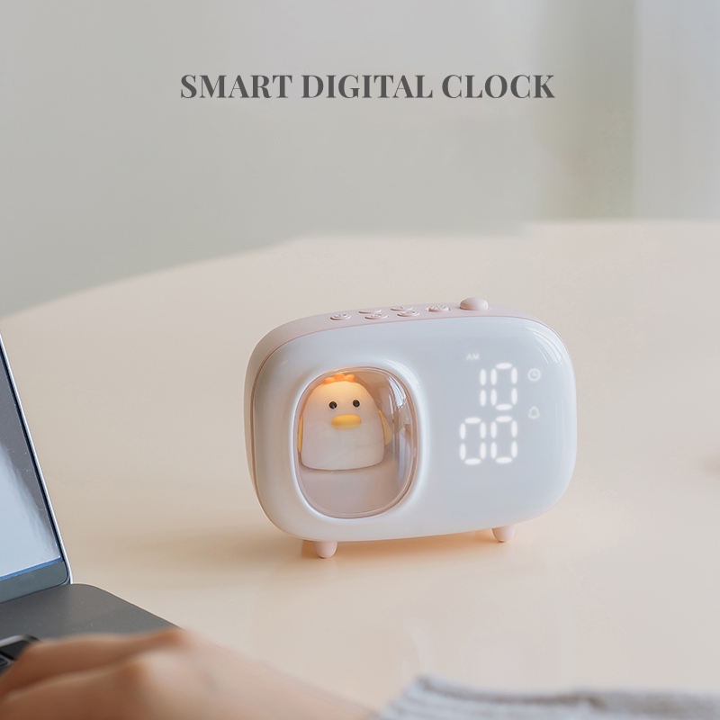 CORN Jam Digital Clock Cute Smart Alarm Clock with LED Light USB Charging - M19