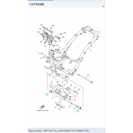 damper bos bosh mounting arm fork gantungan mesin nmax new 2020