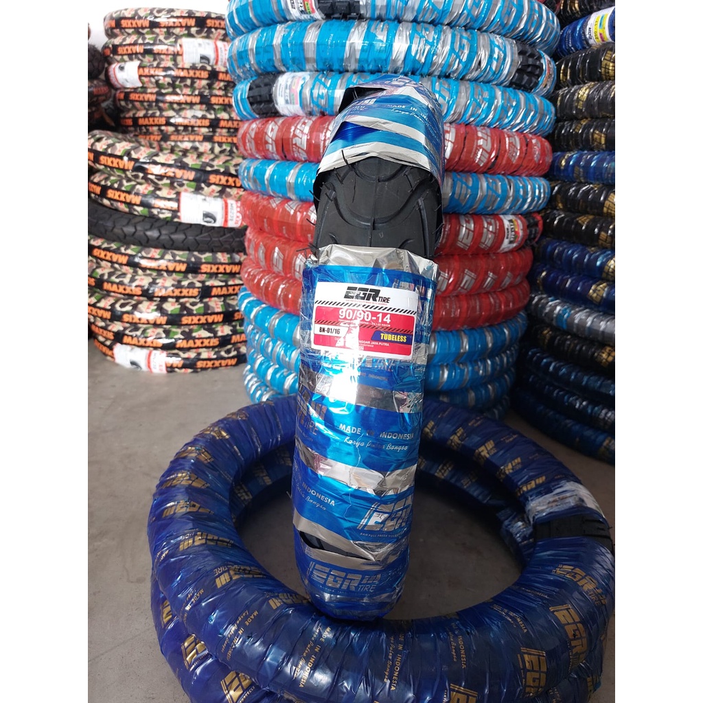 Paket 10 Pcs Ban Motor Matic MIO/BEAT/VARIO/FINO R14 Belakang Ukuran 90/90-14 Tubless