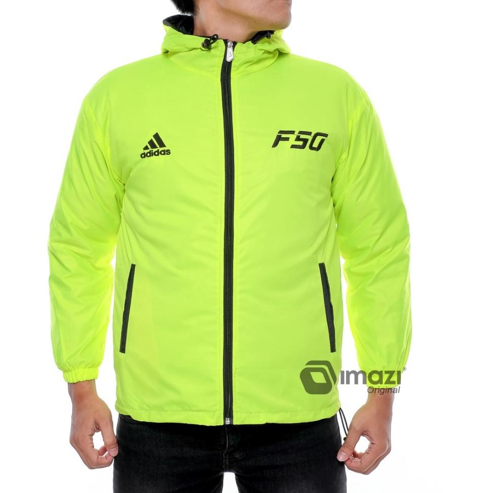 TERMURAH Jaket Parasut [Adidas F50] Sporty Olahraga Sepeda Jogging Lari Pria Wanita M L xxL XL