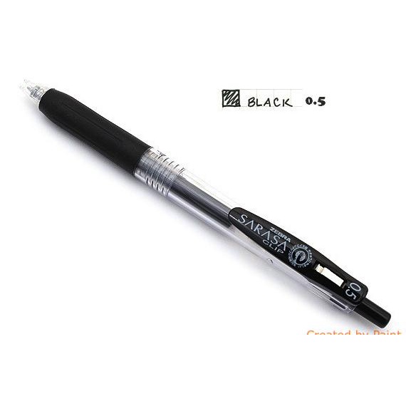

ATK0272SR JJ15BK BLACK 0.5 Pen Zebra Sarasa Clip Gel Ink hitam pulpen