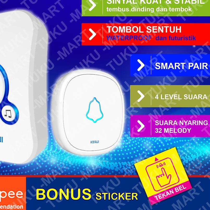 ➼ KERUI bel rumah bel pintu pagar wireless M577 ✼