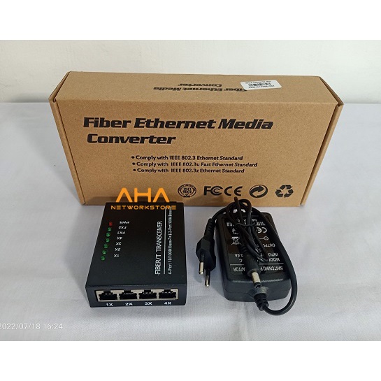 Converter FO 2F4E Media Converter 2FO 4ETH Converter FO 2FO 4Lan Converter 2F4E