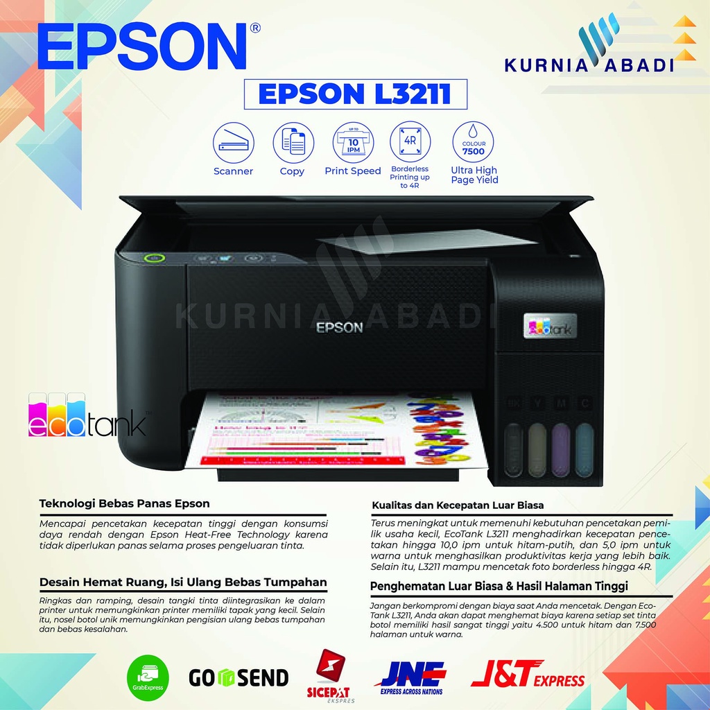 Epson EcoTank L3211 A4 All-in-One Ink Tank Printer